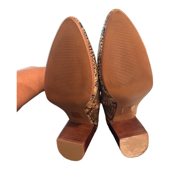 MADEWELL Fiona Boot in Snake Embossed Brown Leather Size 6 COLOR: WOOD ASH MULTI - Picture 3 of 9